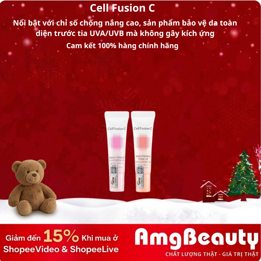 (MINI SIZE) Kem chống nắng Cell Fusion C Laser/ Clear/ C toning/ Derma/ Aqua Tone Up/ Aquatica/ Brig