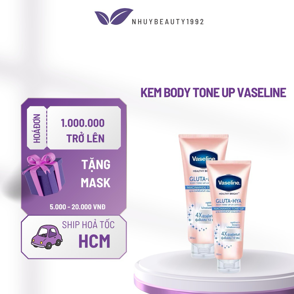 Dưỡng Thể Vaseline 4X Body Tone-Up Thái Lan 300ml (Chống Nắng Trắng Da Tức Thì Vaseline Healthy Brig