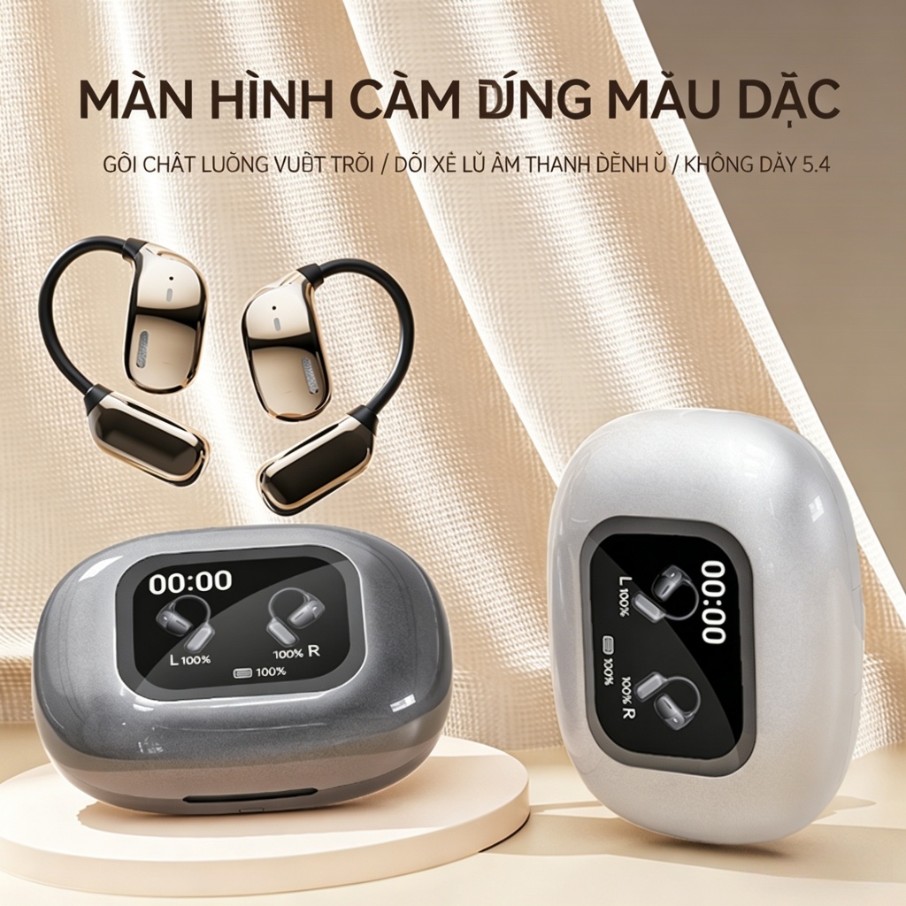 Tai Nghe Phiên Dịch Cao Cấp Bluetooth JM16 Màn hình cảm ứng LED Phiên Dịch AI Dịch Thông Minh âm tha