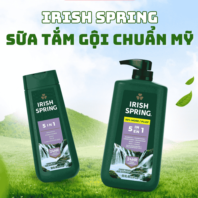 Sữa tắm gội Irish Spring 532ml của Mỹ