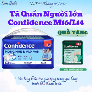 Tã Quần Người Lớn Confidence size M16/L14 miếng khô thoáng mỏng nhẹ