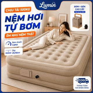 Nệm Hơi, Đệm Hơi Gấp Gọn 1/2/3 Người Dày 40cm, Tặng Gối, Túi Đựng Và Máy Bơm Sạc, Thích Hợp Sử Dụng Trong Phòng Ngủ