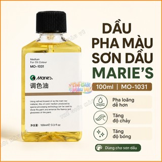 Dầu Pha Màu Sơn Dầu Marie’s MO-1031 100ml - Oil Painting Medium Pha Loãng Màu, Tăng Độ Mượt Và Độ Bóng, Giá tốt