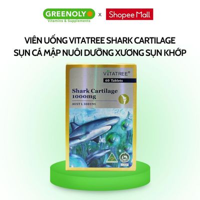 Viên Uống Sụn Cá Mập Hỗ Trợ Xương Sụn Khớp Vitatree Shark Cartilage 1000mg