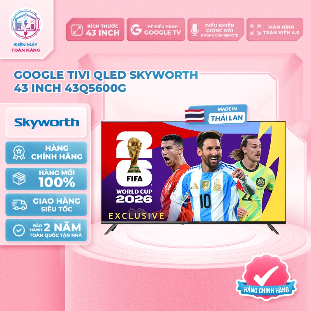Google Tivi QLED Skyworth 43 Inch 43Q5600G