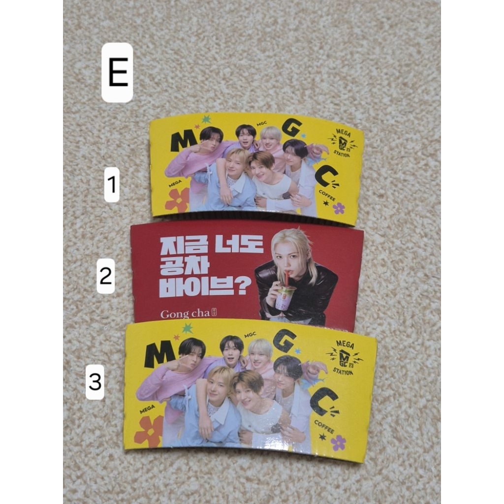 Cup holder giấy Gongcha Mega Hàn ( FELIX StrayKids, Super Junior, Riize, NCT WISH)
