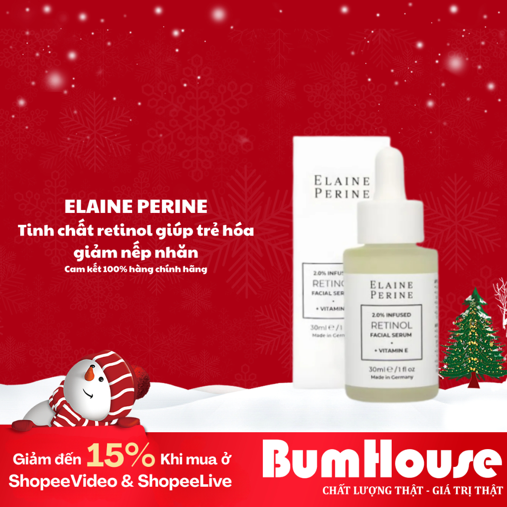 [HÀNG CTY] Tinh Chất  Trẻ Hóa, Giảm Nếp Nhăn Elaine Perine Retinol 2.0% Infused Retinol Serum + Vita