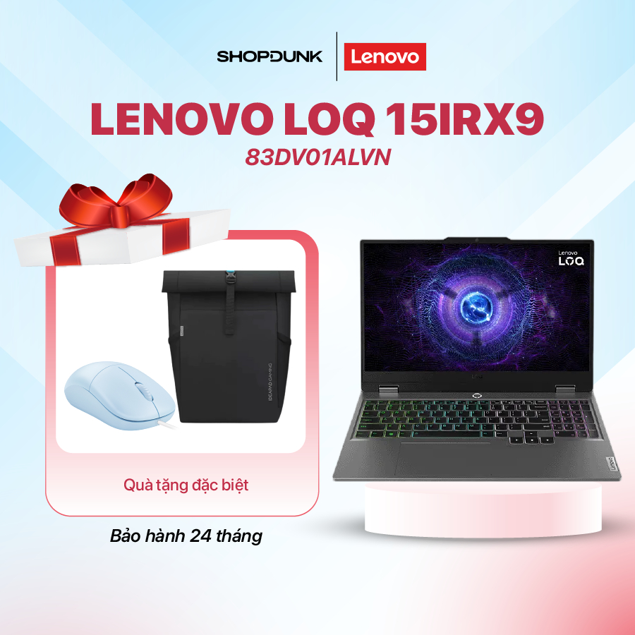 Laptop Lenovo LOQ 15IRX9 83DV01ALVN | i7-13650HX | RTX 4050 | 16GB | SSD 512GB | 15.6" 144Hz | Màu X