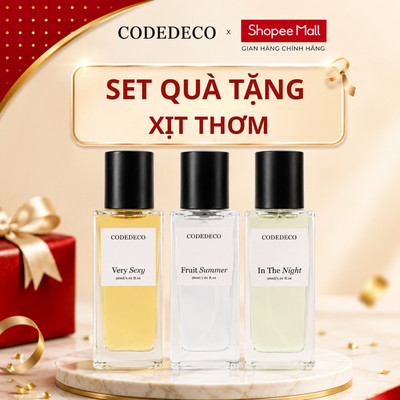 COMBO 3 chai xịt thơm hương nước hoa CODEDECO 30ml, 3 tầng hương, lưu hương lên tới 6h
