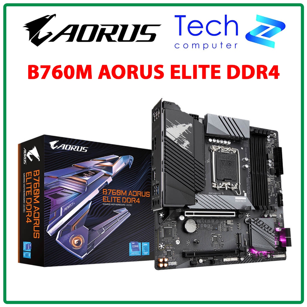 [CÓ VAT] Mainboard Gigabyte B760M AORUS ELITE DDR4 LGA1700 mATX Intel B760 Chính Hãng