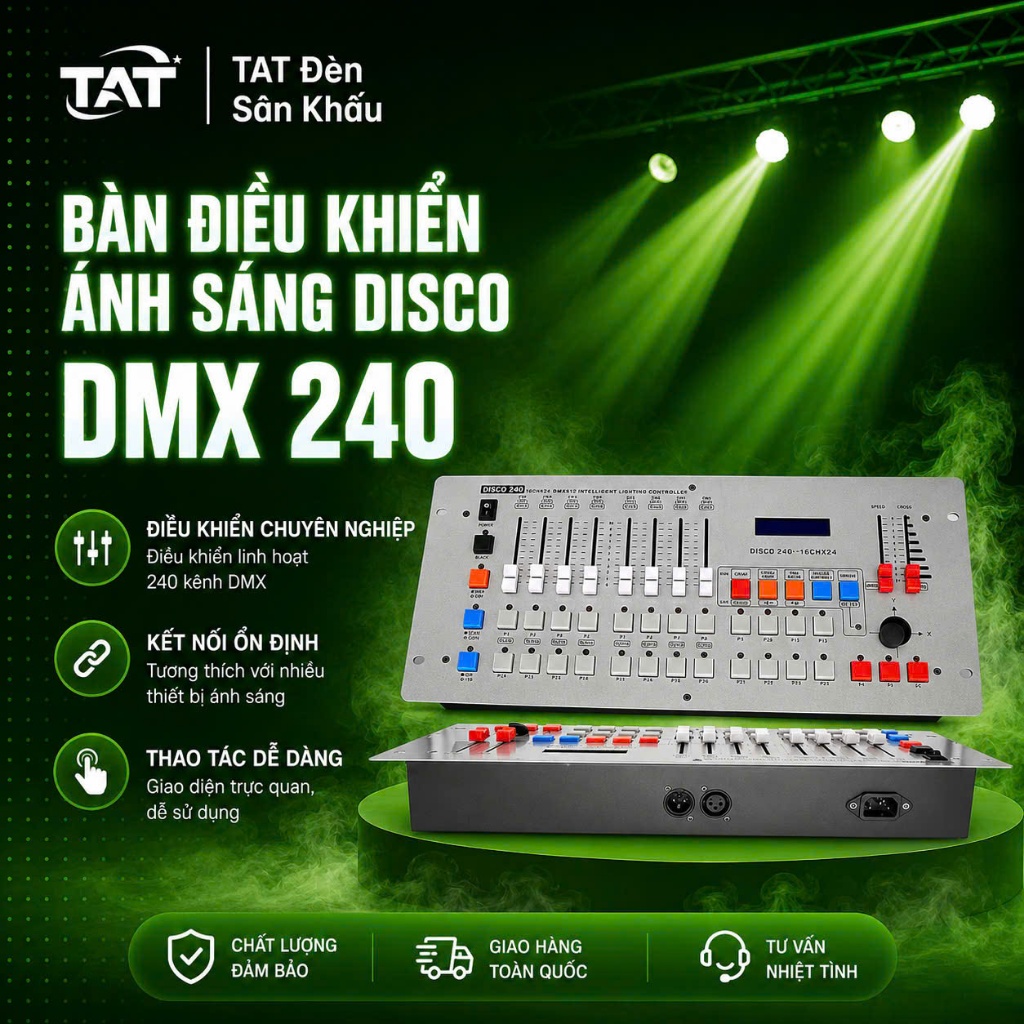 |Bàn điều khiển disco 240| Bàn Điều Khiển Ánh Sáng DMX 512 (DMX 192)