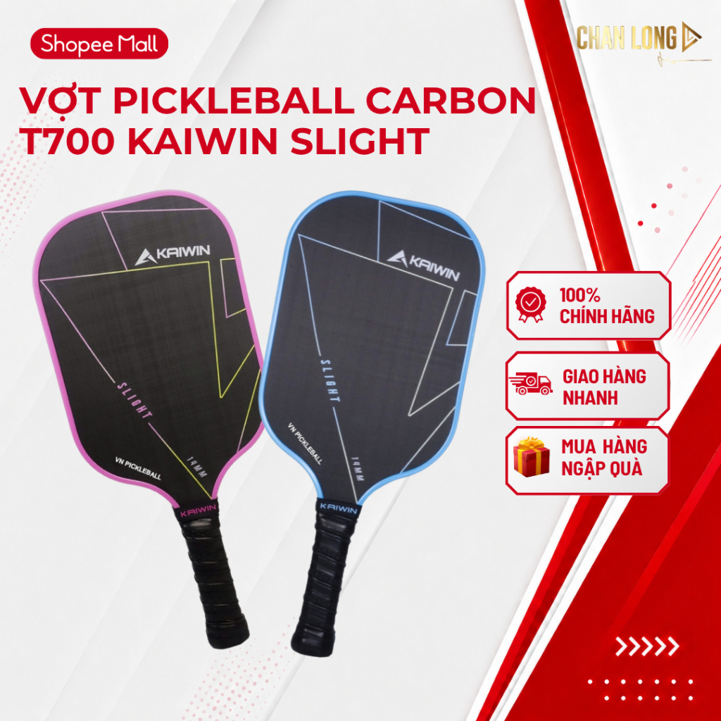 Vợt Pickleball Carbon T700 KAIWIN Slight -  Carbon Fiber, Kiểm Soát Tốt, Trợ Lực Ổn Định