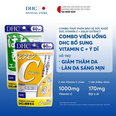 [HSD 07/27] Combo Viên uống DHC Vitamin C & Adlay (60 ngày) - Combo TPBVSK DHC Vitamin C & Adlay Extract