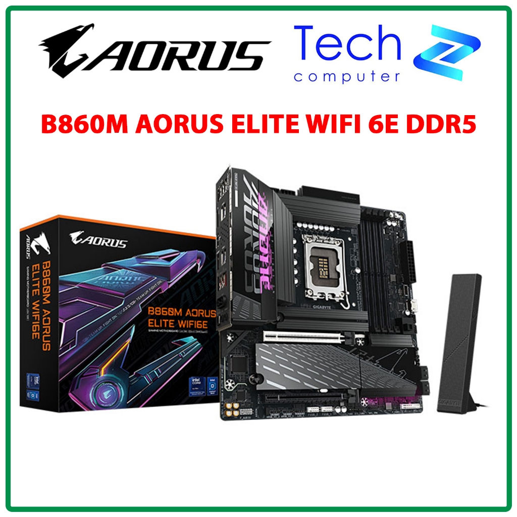 [CÓ VAT] Mainboard Gigabyte B860M AORUS ELITE WIFI 6E DDR5 LGA1851 mATX Chính Hãng