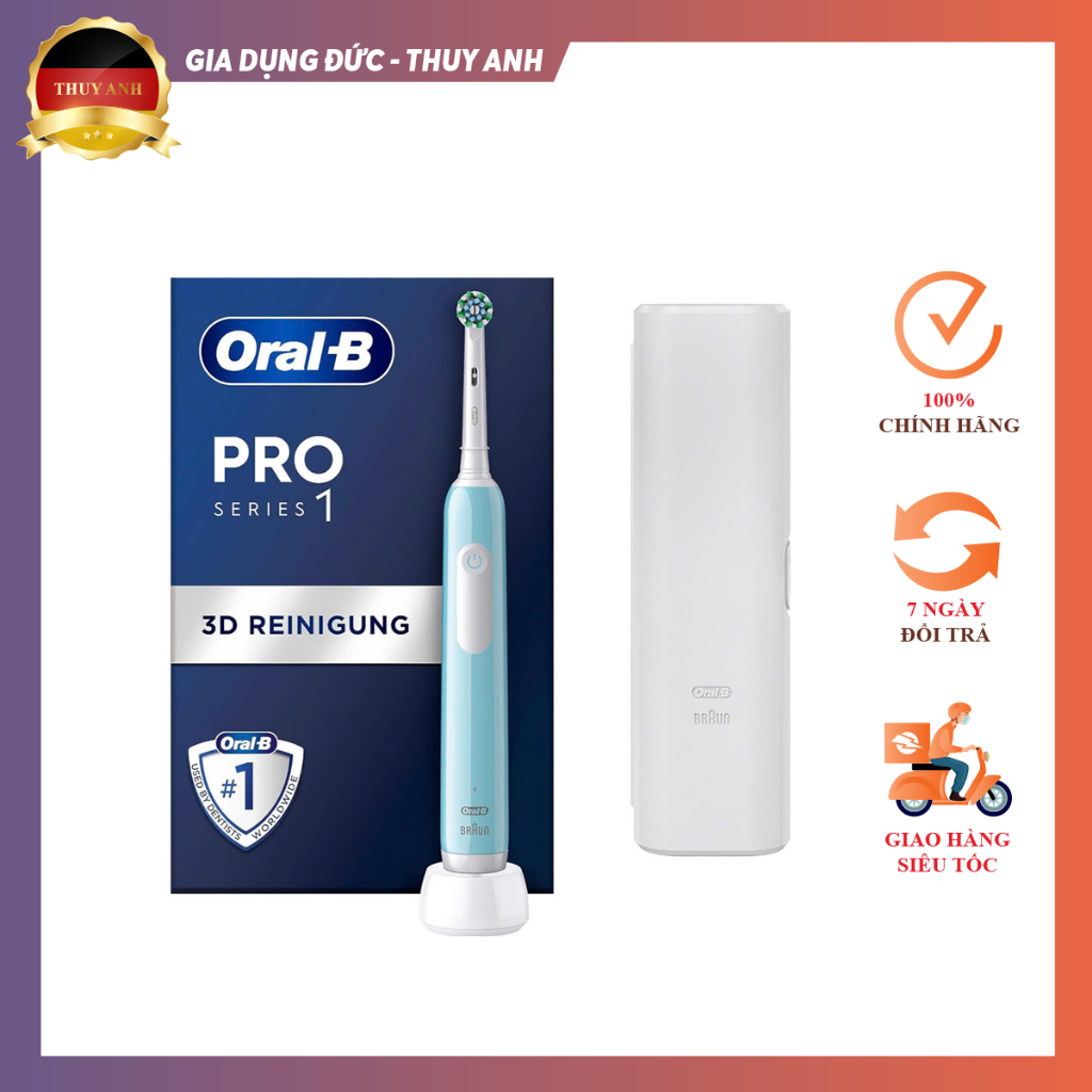 Bàn chải đánh răng Oral-B Pro 1 màu xanh made in Germany