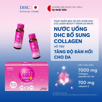 [1 Hộp] Nước uống Collagen DHC Collagen nước - Thực phẩm bảo vệ sức khoẻ DHC Collagen Beauty 7000Plus (new)
