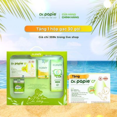 Bộ 4 Món Sang Trọng Lịch Sự Tặng Bạn Bè Đồng Nghiệp Dr.Papie Mẹ Tròn Con Vuông, Combo Tiết Kiệm