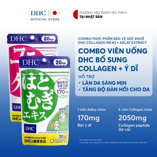 [HSD 02/27] Combo Viên uống DHC Collagen & Adlay ý dĩ (20 Ngày) hỗ trợ sáng đẹp da - TPBVSK DHC Collagen (new) & Adlay