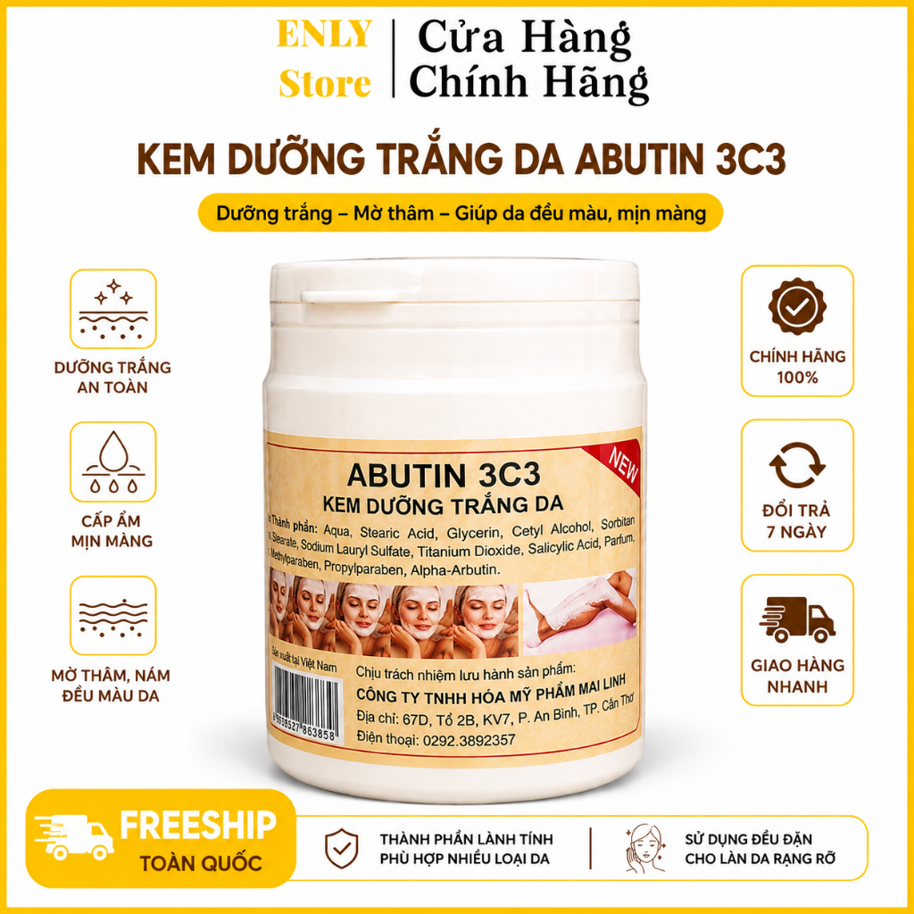 Kem Dưỡng Trắng Da Abutin 3C3,250G