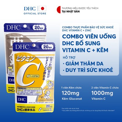 Combo Viên uống DHC Vitamin C & Kẽm (20 ngày) - Thực phẩm bảo vệ sức khoẻ DHC Vitamin C & Zinc