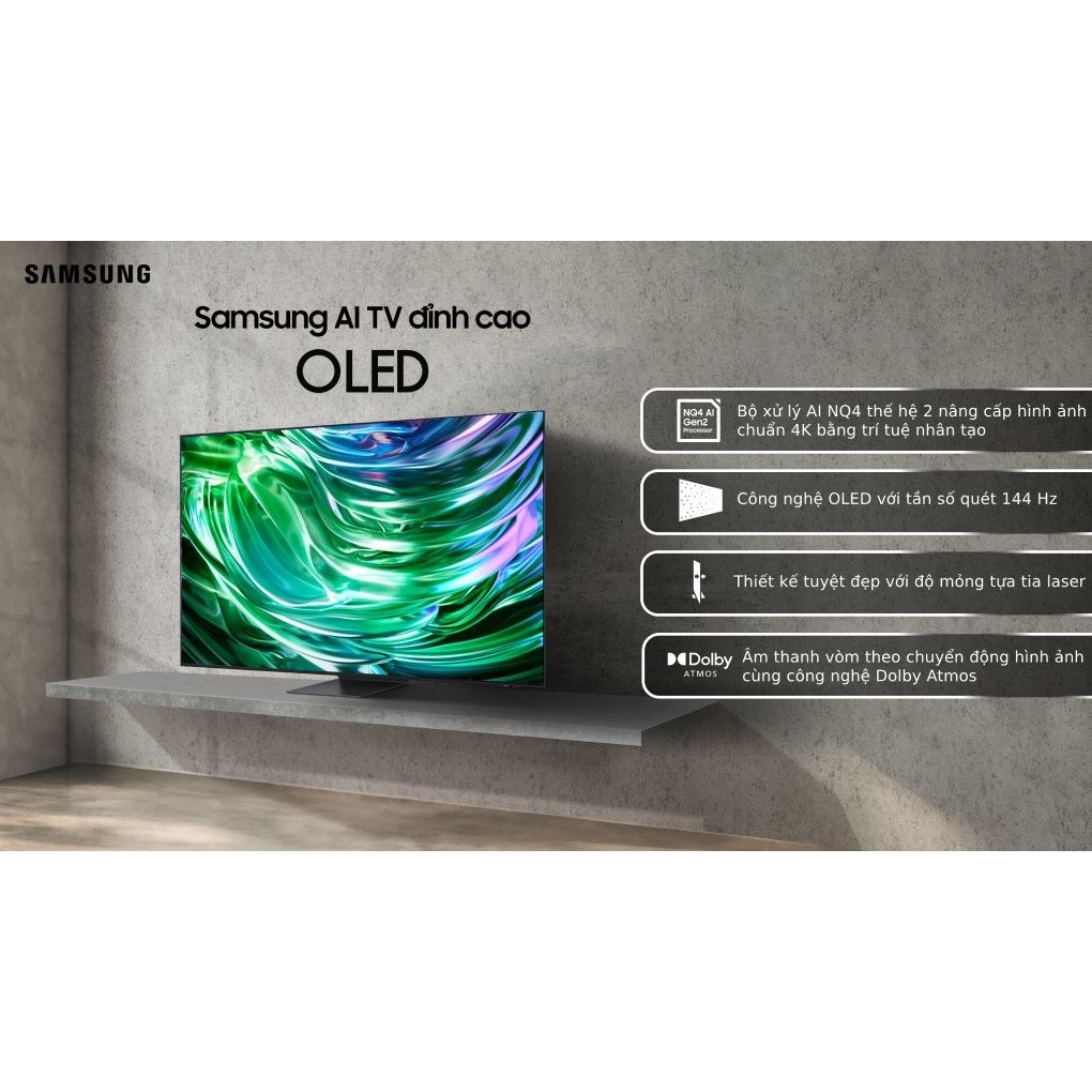Smart Tivi 4K UHD Samsung 55 inch 55S90D - Smart Tizen - Crystal Processor - HDR10+