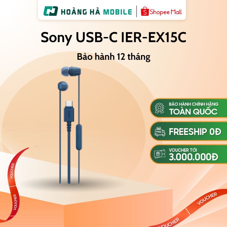 Tai nghe Sony nhét tai có dây cổng USB-C IER-EX15C
