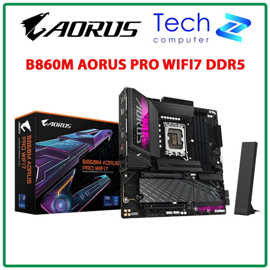 [CÓ VAT] Mainboard Gigabyte B860M AORUS PRO WIFI7 DDR5 LGA1851 mATX Chính Hãng