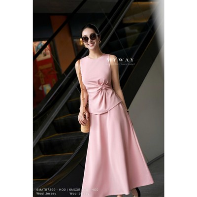Set Bộ Áo Quần Hè Nữ MY WAY Xoăn Eo Đi Chơi Sang Chảnh 6matb7399 6mcxb1278