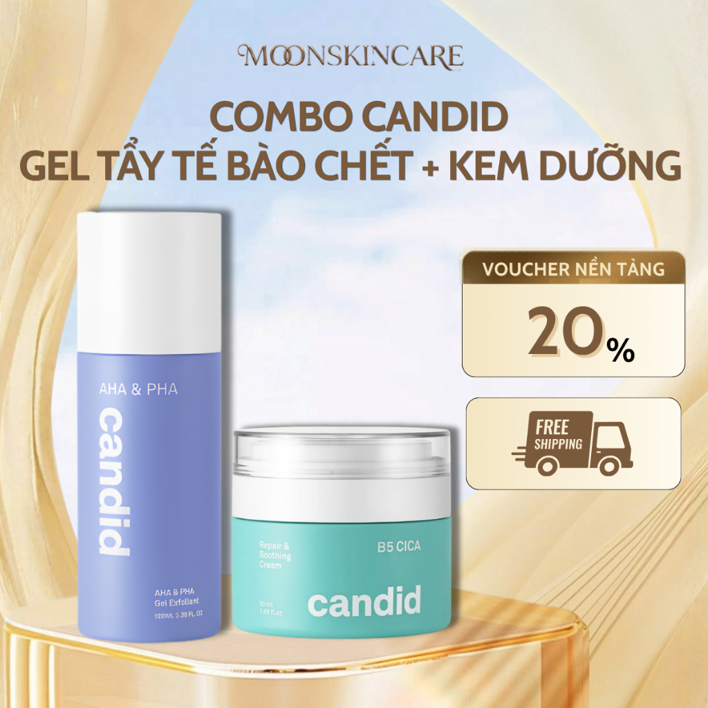 [Combo] Candid AHA PHA(100ml) + Kem Dưỡng Candid(50g)- Sáng Da,Mờ Thâm Chính Hãng Hàn Quốc
