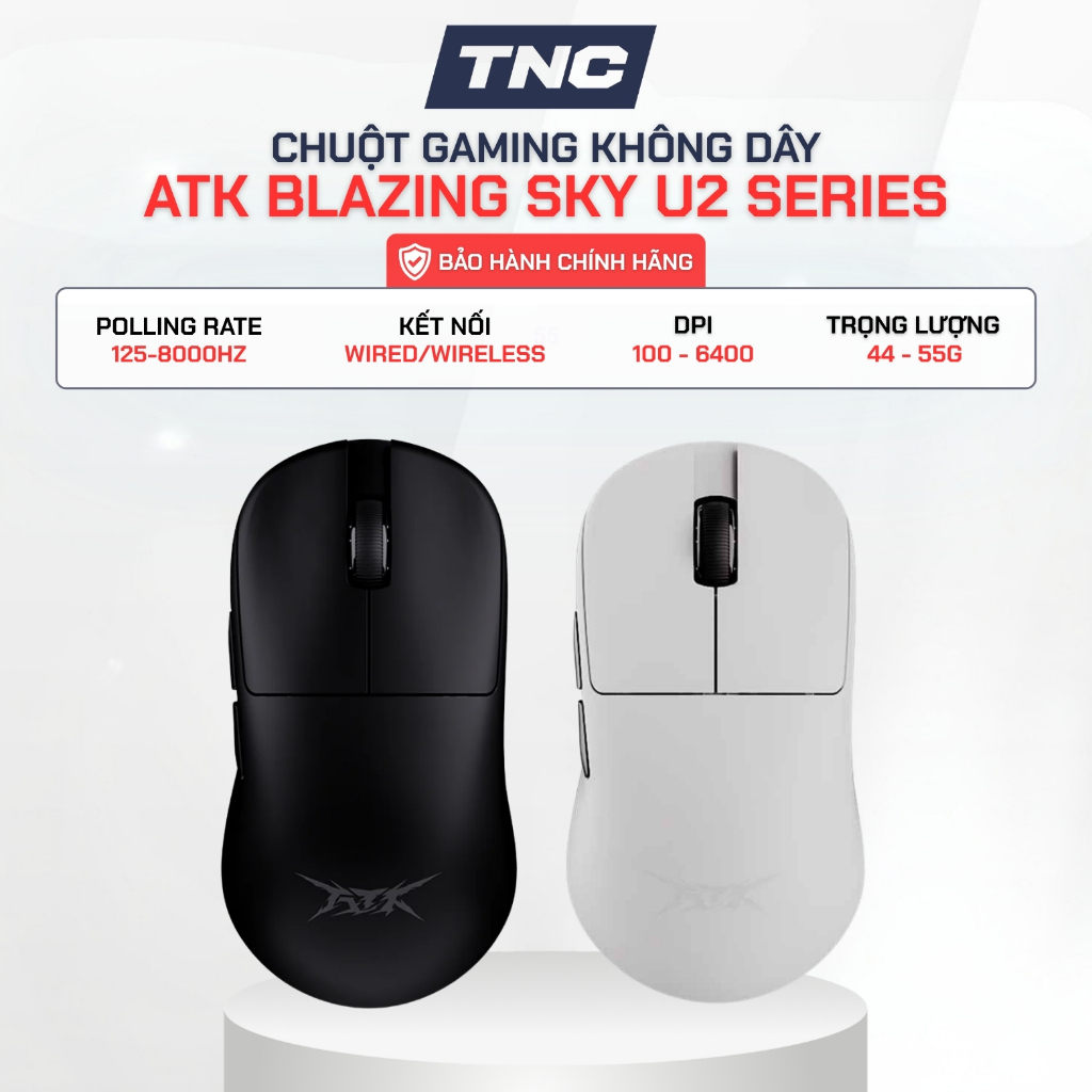 Chuột Gaming Không Dây ATK Blazing Sky U2 SE | U2 | Plus | Pro | ProMax | Ultra | Ultimate - BH 12T