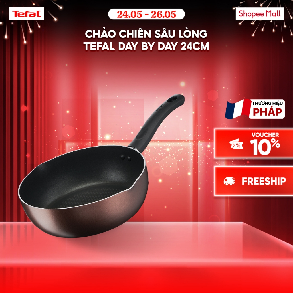 Chảo chiên sâu lồng Tefal Day By Day 24cm