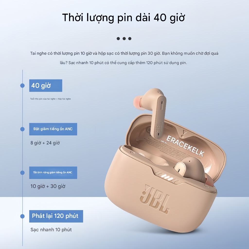 Tai nghe không dây Tune 230NC Tai nghe khử tiếng ồn âm thanh nổi Tai nghe thể thao chống nước có Mic | BigBuy360 - bigbuy360.vn