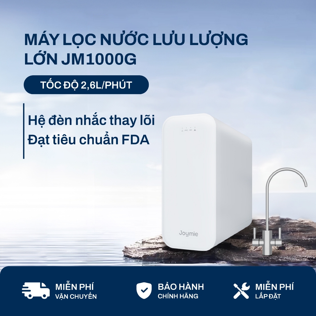 Máy lọc nước RO âm tủ Joymie JM1000G công suất lớn lọc nhanh cho gia đình
