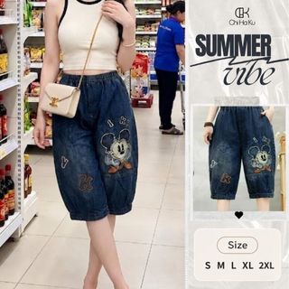 Quần Bò Ngố Lửng Nữ CHIHAKU Hàng Cao Cấp Mềm Mại, Trẻ Trung, Thóang Mát Mùa Hè - Mã 2038