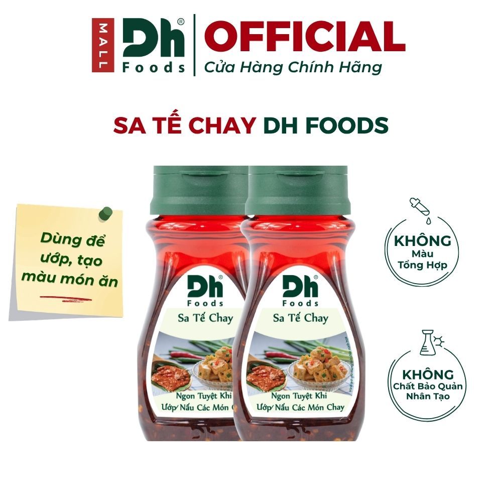 Sa Tế Chay Dh Foods 100g – Sa Tế Ớt Cay Thơm, Sa Tế Nấu Món Chay, Sa Tế Ướp Thịt Nướng, Ướp Hải Sản Nướng, Sa Tế Ăn Phở