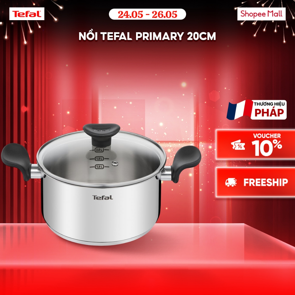 Nồi inox đáy từ Tefal Primary 20cm, 3L