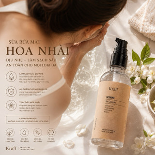 SỮA RỬA MẶT HOA NHÀI - DƯỠNG TRĂNG' & CẤP ẨM HIỆU QUẢ