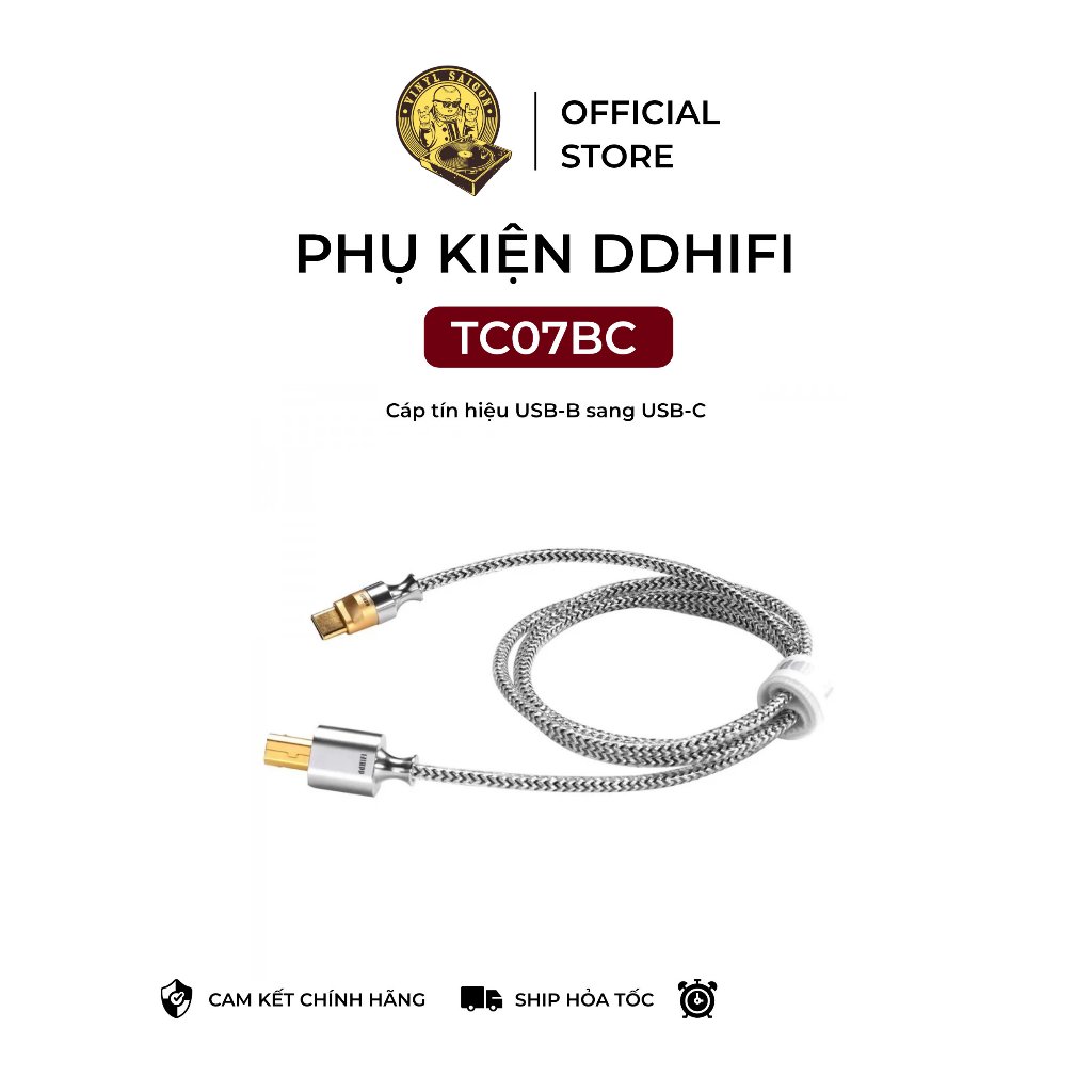 Cáp tín hiệu âm thanh DDHIFI TC07BC | USB-A sang USB-B