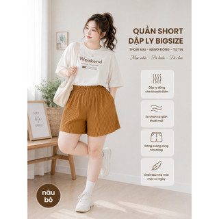 QUẦN SHORT BIGSIZE DẬP LY có túi 7 màu dễ phối
