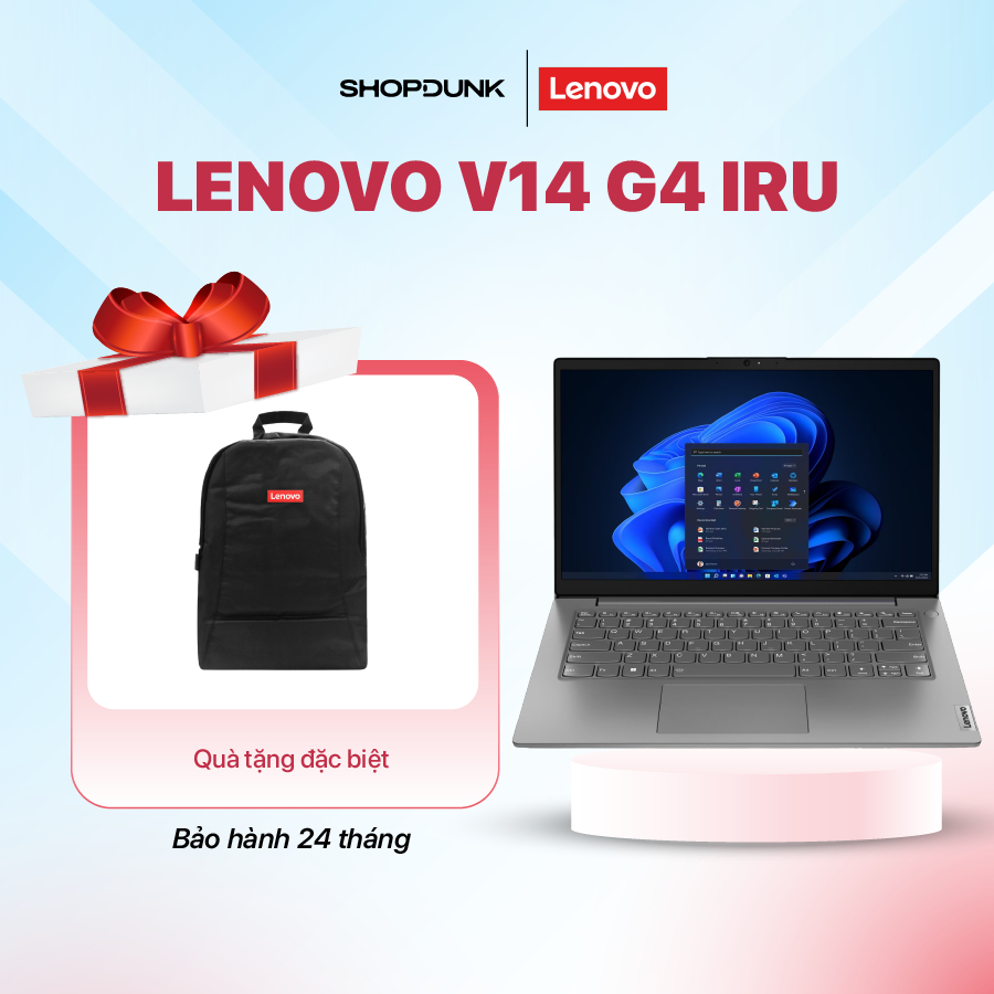 Laptop Lenovo V14 G4 IRU | i3-1315U | 8GB | 512GB | Intel UHD | 14" | Win 11 Bản Quyền Chính Hãng