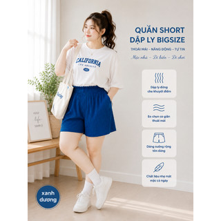QUẦN SHORT BIGSIZE DẬP LY có túi 7 màu dễ phối