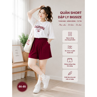 QUẦN SHORT BIGSIZE DẬP LY có túi 7 màu dễ phối