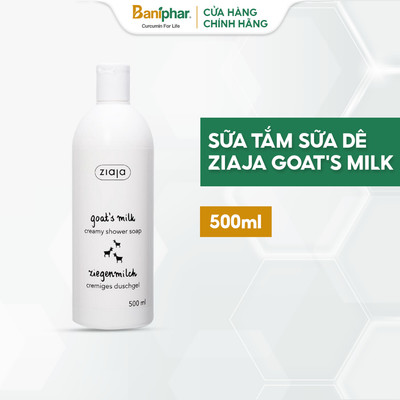Combo Sữa Tắm 500ml và Sữa Dưỡng Thể 400ml Sữa Dê Ziaja Goat's Milk Dưỡng Ẩm Thơm Dịu