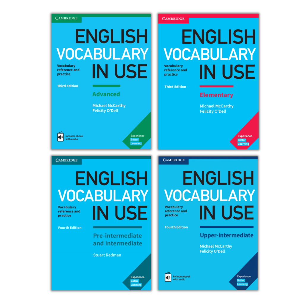 Sách - English Vocabulary in Use - bộ 4 cuốn - Bản in màu laser A4 có kèm file audio
