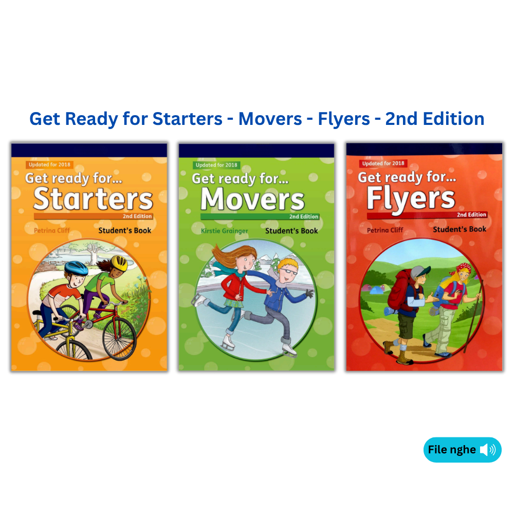 Sách - Get Ready for Starters - Movers - Flyers 2nd - Bản in màu laser