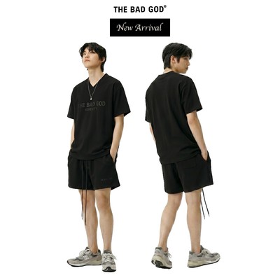 Set Bộ Nam The Bad God Syne Tee Cổ Tim & Quần Short Mercy - Vải Umi Cao Cấp Mịn Lì, Form Regular