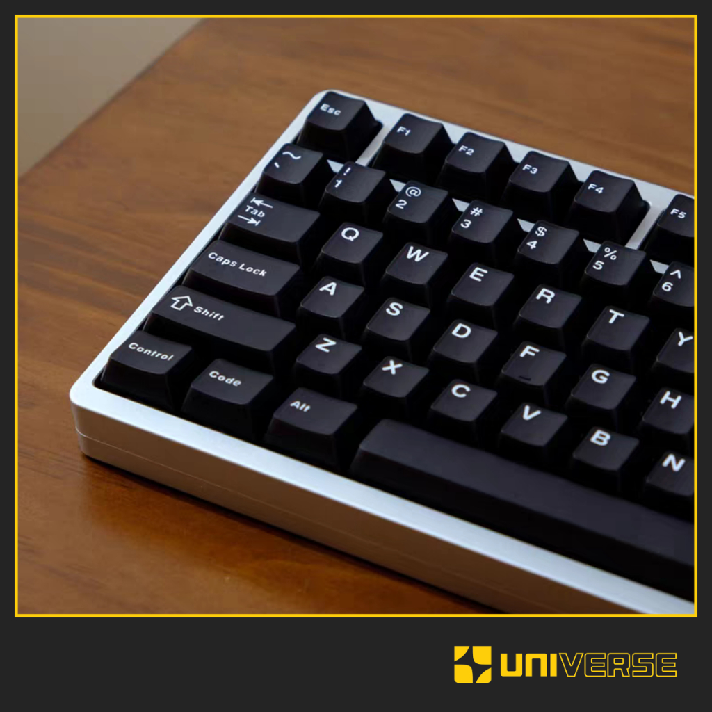 Keycap Aifei Black Bán Trong Suốt Cẩm Thạch ABS Doubleshot Profile OEM 114 Nút Keycap Jelly Đen Affi