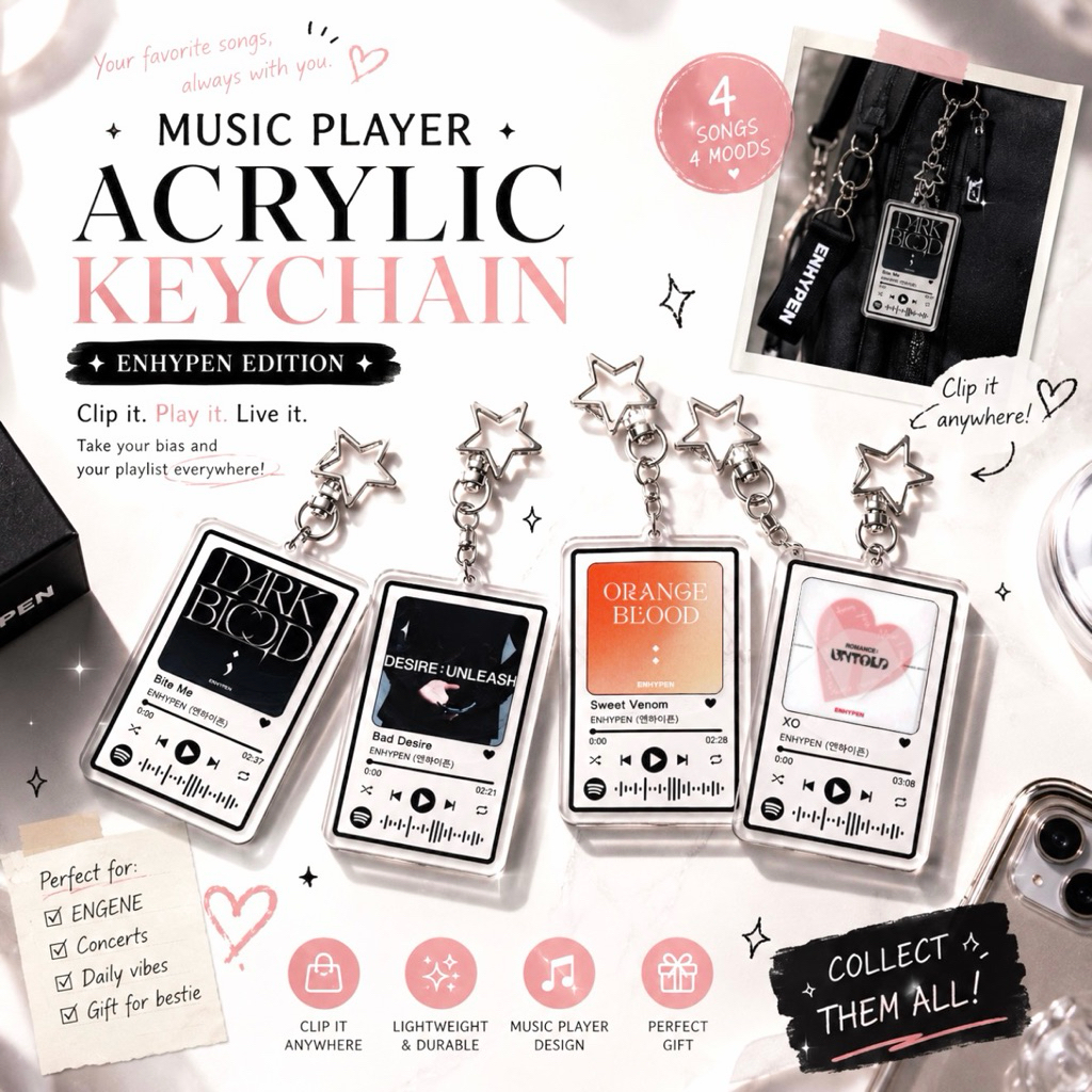 Móc khoá ENHYPEN Music Keyring