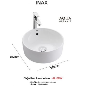 Lavabo Chậu rửa mặt đặt bàn INAX AL-295V / L-295V ( AL295V L295V)