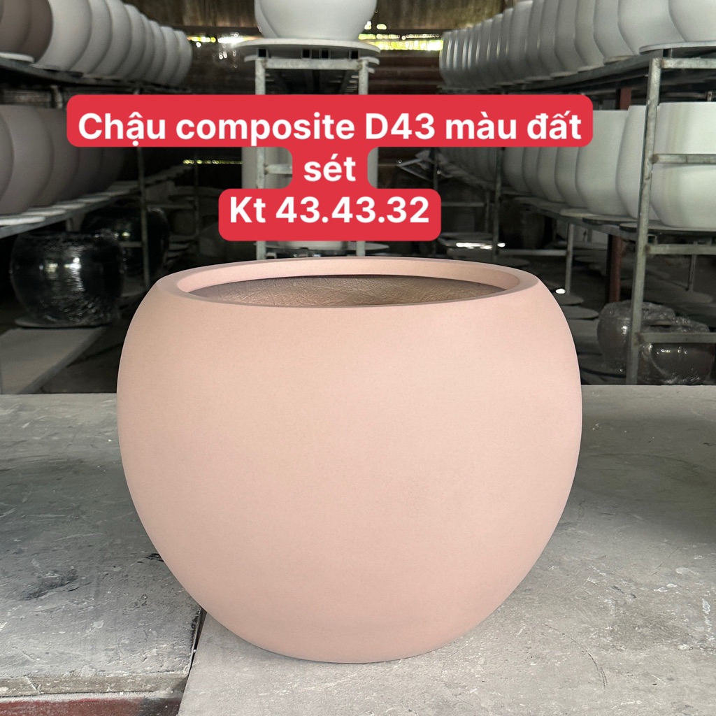 chậu composite D43 kt 43.43.32